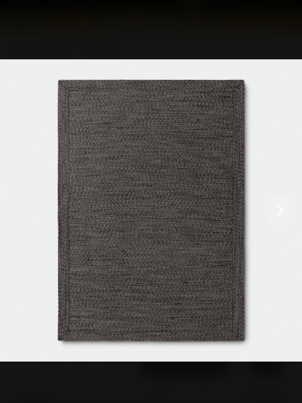 Charcoal Braided Accent Rug - Unbranded
